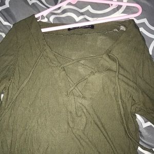 brandy melville long sleeve cross shirt